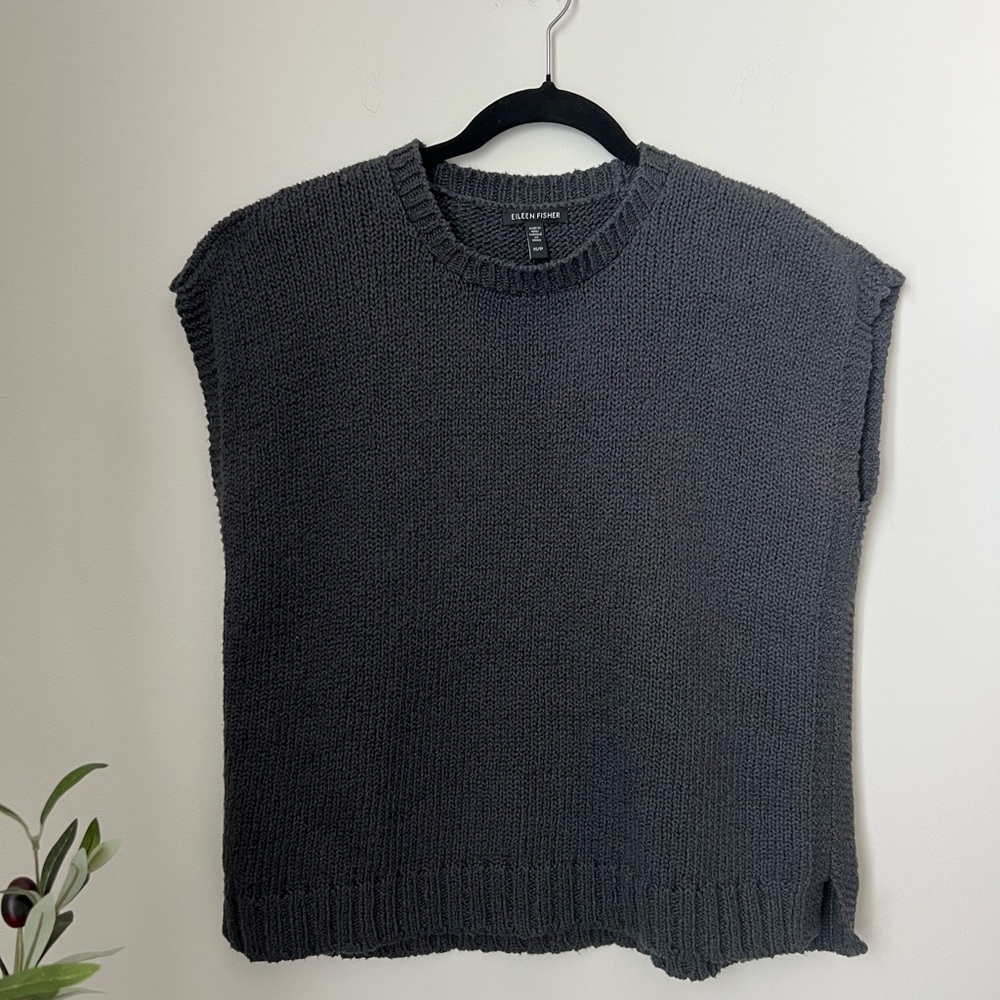 Eileen Fisher crew neck vest
